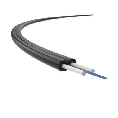 LSZH Flat Ftth Drop Fiber Optic Cable Single Mode Black
