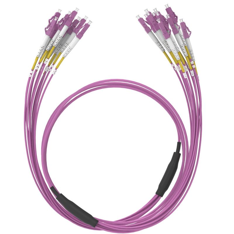 OM5 MPO Fiber Optic Cable Breakout UPC Data Center Fiber Optic Patch Cord